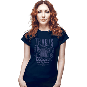 Daily_Deal_Shirts Fitted Shirts, Woman / Small / Navy Tardis Garage