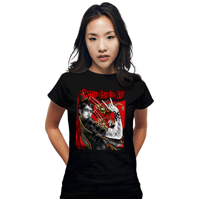 Daily_Deal_Shirts Fitted Shirts, Woman / Small / Black Witch Can Do It!