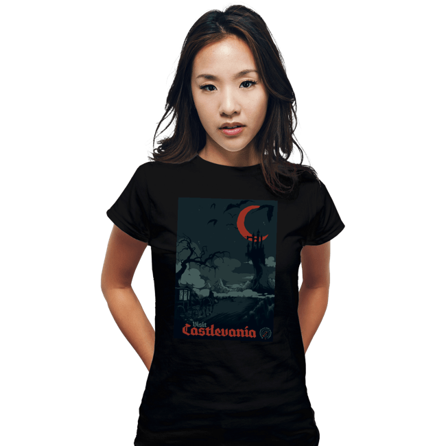 Secret_Shirts Fitted Shirts, Woman / Small / Black Visit Castlevania