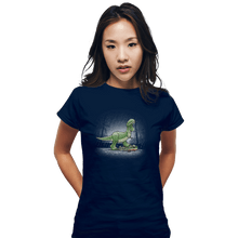 Load image into Gallery viewer, Shirts Fitted Shirts, Woman / Small / Navy Jurassic Toy
