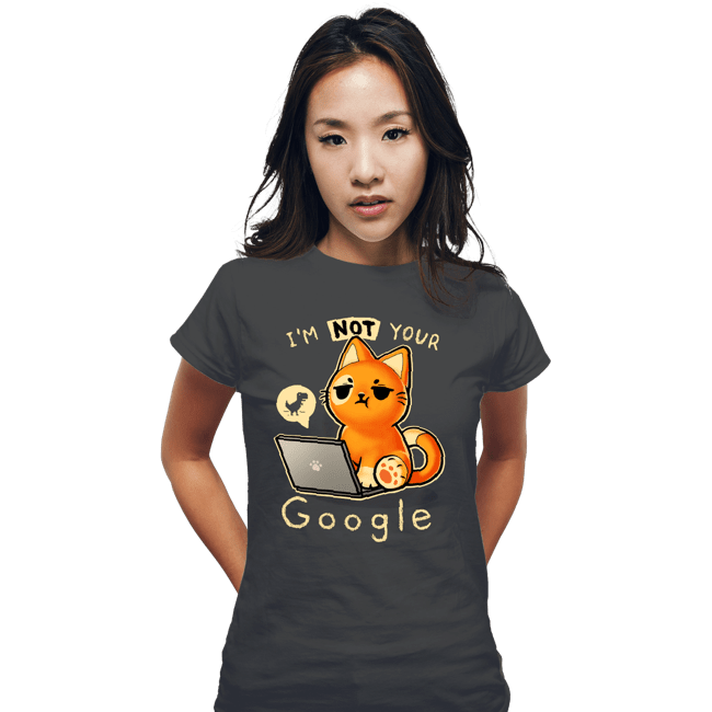 Daily_Deal_Shirts Fitted Shirts, Woman / Small / Charcoal Not Your Google