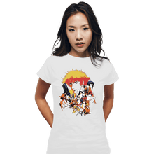 Load image into Gallery viewer, Daily_Deal_Shirts Fitted Shirts, Woman / Small / White Retro Space Cowboy
