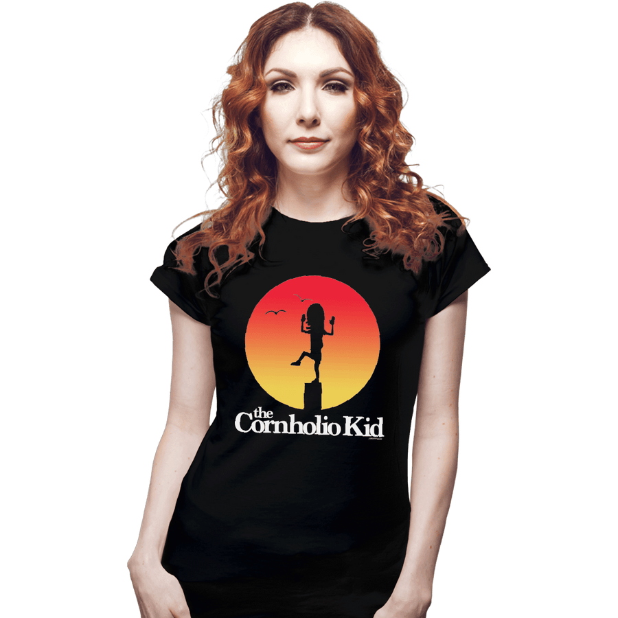 Shirts Fitted Shirts, Woman / Small / Black The Cornholio Kid