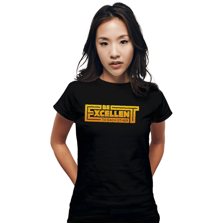 Shirts Fitted Shirts, Woman / Small / Black Keanu Be Excellent To Each Other