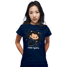 Load image into Gallery viewer, Shirts Fitted Shirts, Woman / Small / Navy Hello Agatha
