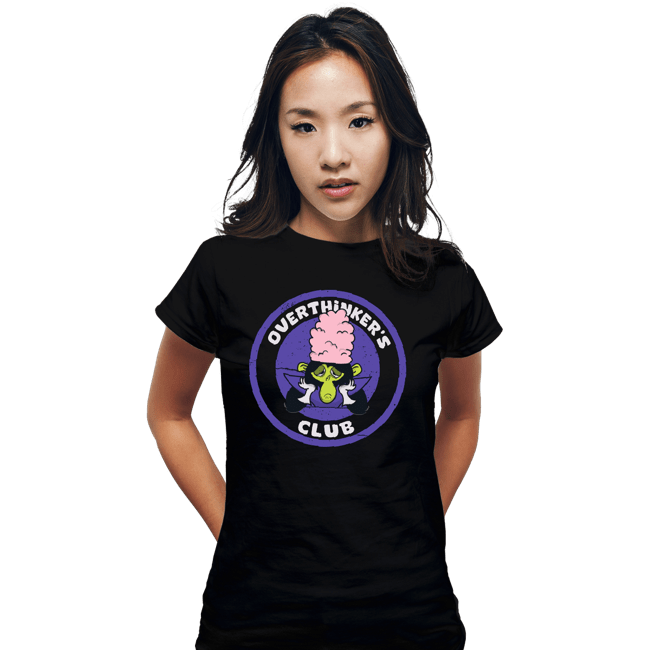 Secret_Shirts Fitted Shirts, Woman / Small / Black Over Thinker's Thinking Club