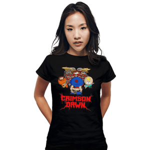 Shirts Fitted Shirts, Woman / Small / Black Crimson Dawn