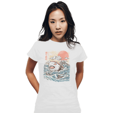 Load image into Gallery viewer, Shirts Fitted Shirts, Woman / Small / White Sharkiri Sushi
