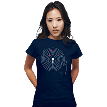 Load image into Gallery viewer, Shirts Fitted Shirts, Woman / Small / Navy Star Trek Vinyl
