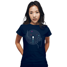Load image into Gallery viewer, Shirts Fitted Shirts, Woman / Small / Navy Star Trek Vinyl
