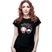 Load image into Gallery viewer, Daily_Deal_Shirts Fitted Shirts, Woman / Small / Black My Two Personalities
