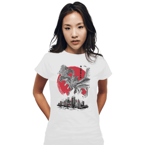 Shirts Fitted Shirts, Woman / Small / White The King Of Terror Attack Sumi-e