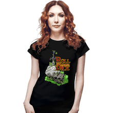 Load image into Gallery viewer, Secret_Shirts Fitted Shirts, Woman / Small / Black Roll The Master Dice
