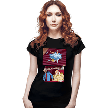 Load image into Gallery viewer, Secret_Shirts Fitted Shirts, Woman / Small / Black Falling Princess
