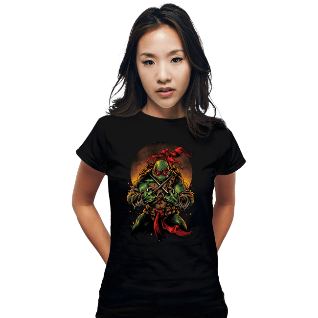 Secret_Shirts Fitted Shirts, Woman / Small / Black TMNT Raph