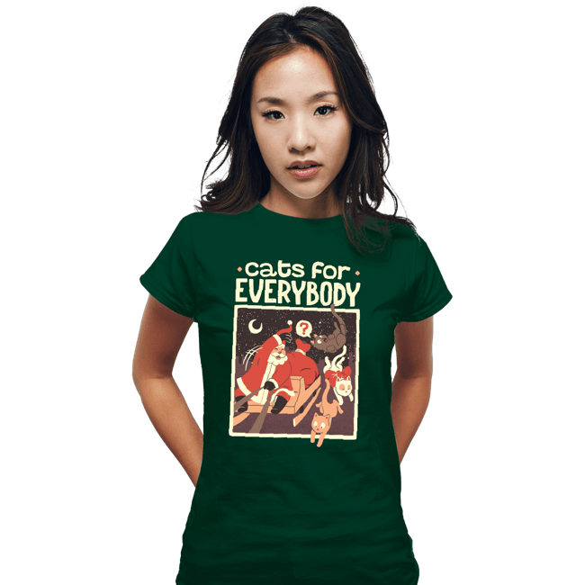 Secret_Shirts Fitted Shirts, Woman / Small / Irish Green Cats For Everybody
