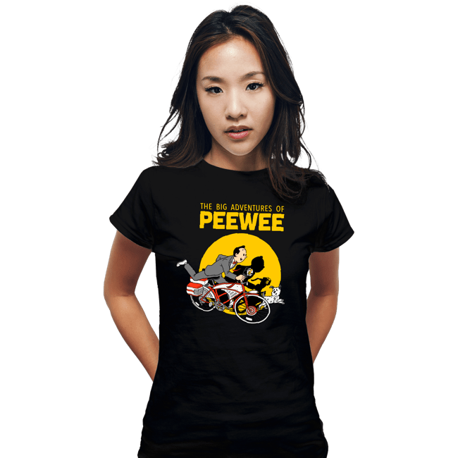 Daily_Deal_Shirts Fitted Shirts, Woman / Small / Black The Big Adventures of Pee Wee