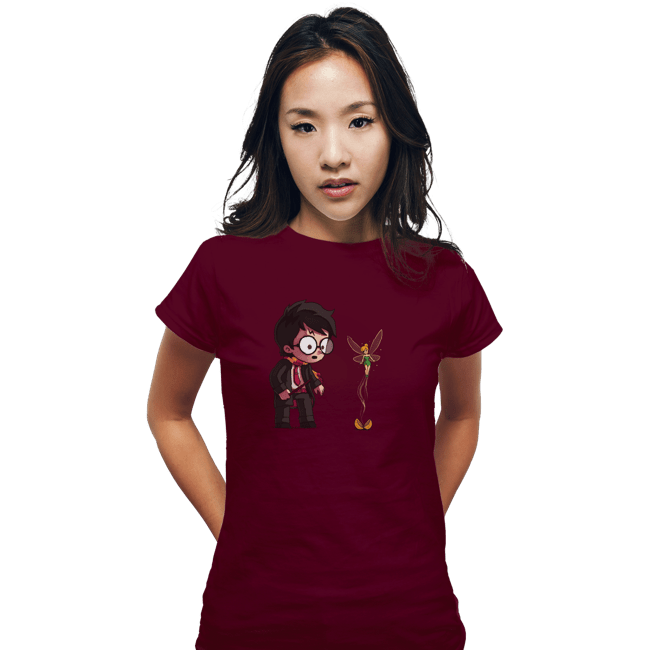 Shirts Fitted Shirts, Woman / Small / Maroon Snitch Wings