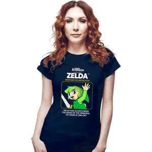 Daily_Deal_Shirts Fitted Shirts, Woman / Small / Navy Not Zelda