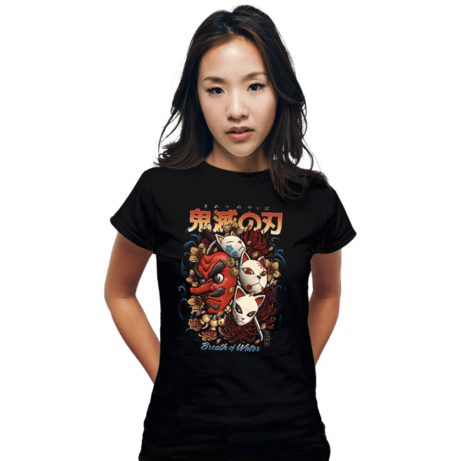 Daily_Deal_Shirts Fitted Shirts, Woman / Small / Black Breath of Water