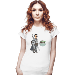 Shirts Fitted Shirts, Woman / Small / White Bob Fett