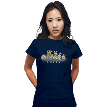 Load image into Gallery viewer, Shirts Fitted Shirts, Woman / Small / Navy Grass Friends
