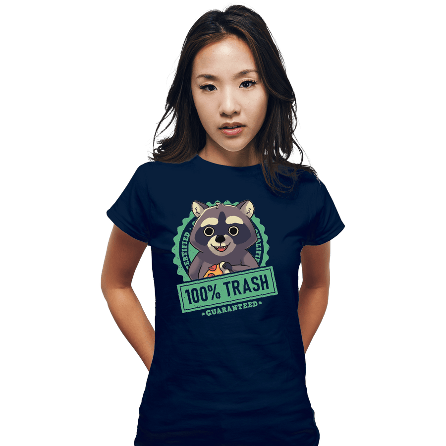 Shirts Fitted Shirts, Woman / Small / Navy 100% Trash