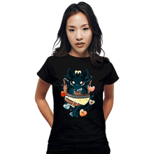 Load image into Gallery viewer, Daily_Deal_Shirts Fitted Shirts, Woman / Small / Black Dragon Valentine
