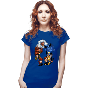 Daily_Deal_Shirts Fitted Shirts, Woman / Small / Royal Blue X-Men 30th