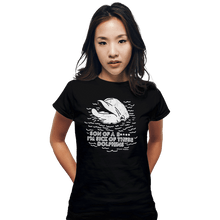 Load image into Gallery viewer, Shirts Fitted Shirts, Woman / Small / Black Dolphins
