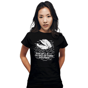 Shirts Fitted Shirts, Woman / Small / Black Dolphins