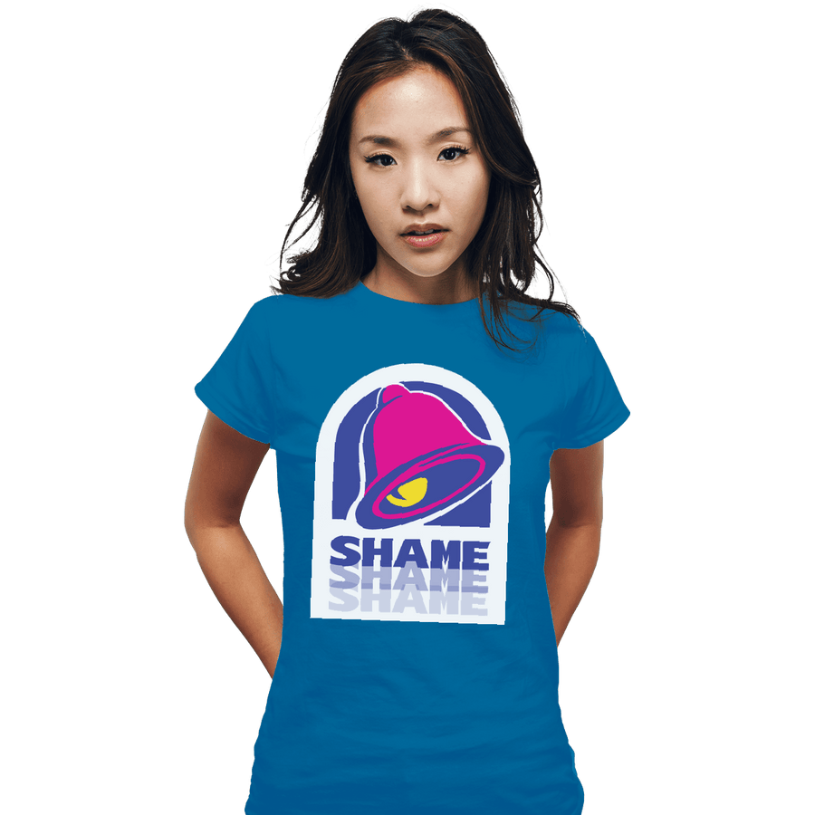 Shirts Fitted Shirts, Woman / Small / Sapphire Taco Shame