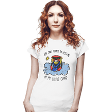 Load image into Gallery viewer, Daily_Deal_Shirts Fitted Shirts, Woman / Small / White Brak&#39;s Little Cloud
