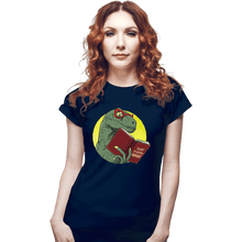 Load image into Gallery viewer, Shirts Fitted Shirts, Woman / Small / Navy Mmmm Clever Girl
