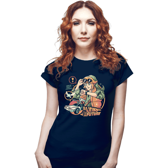 Daily_Deal_Shirts Fitted Shirts, Woman / Small / Navy Link To The Future