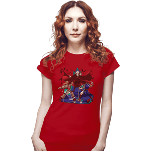 Shirts Fitted Shirts, Woman / Small / Red Smashelvania