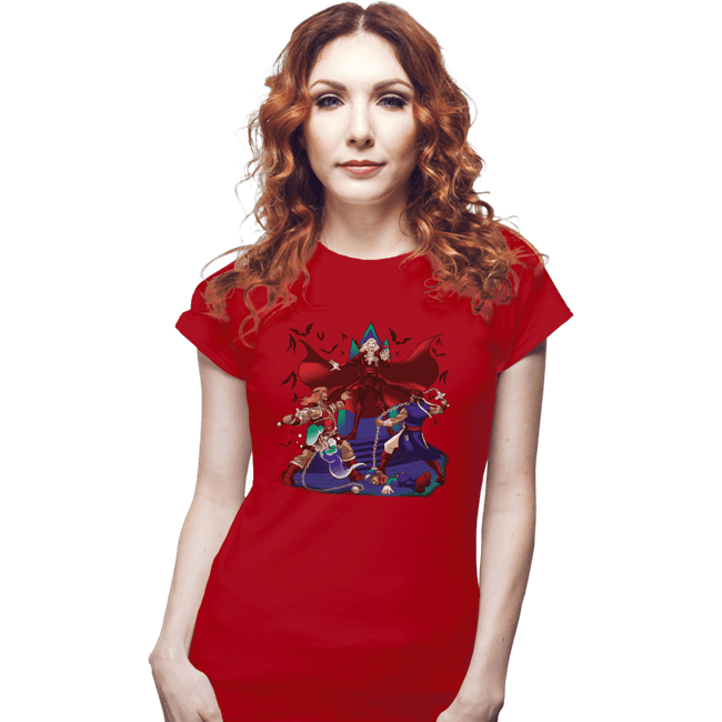 Shirts Fitted Shirts, Woman / Small / Red Smashelvania