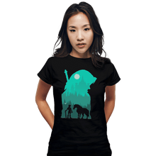 Load image into Gallery viewer, Shirts Fitted Shirts, Woman / Small / Black Hylian Silhouette

