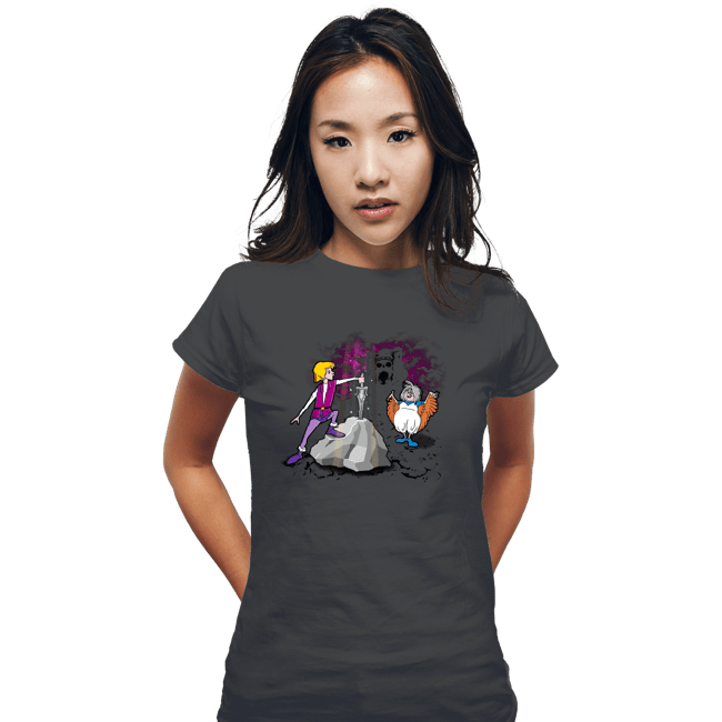 Secret_Shirts Fitted Shirts, Woman / Small / Charcoal Sword In The Grayskull