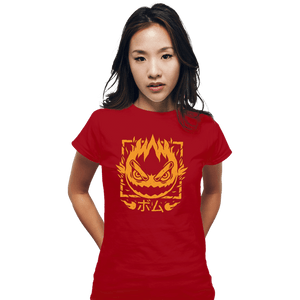 Shirts Fitted Shirts, Woman / Small / Red Fireball Bomb