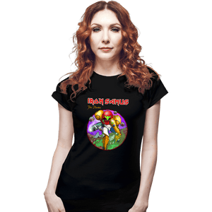 Daily_Deal_Shirts Fitted Shirts, Woman / Small / Black Iron Samus