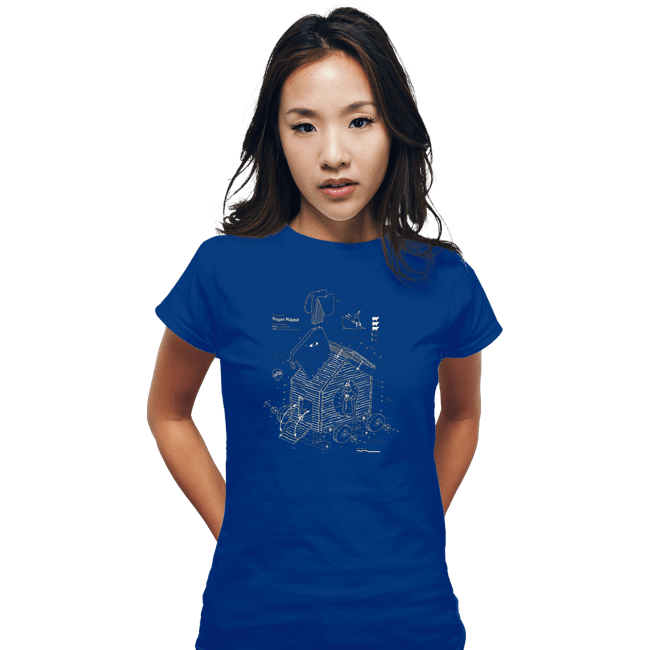 Shirts Fitted Shirts, Woman / Small / Royal Blue Trojan Rabbit