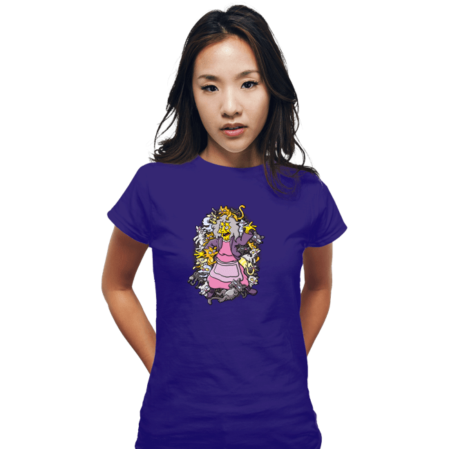 Secret_Shirts Fitted Shirts, Woman / Small / Violet Ameri-cat Beauty