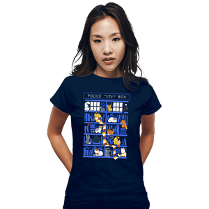 Secret_Shirts Fitted Shirts, Woman / Small / Navy Library Box