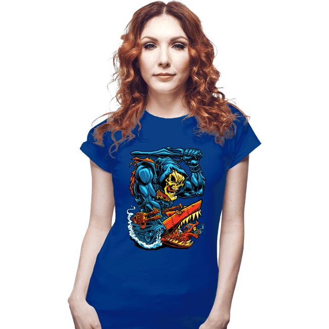 Daily_Deal_Shirts Fitted Shirts, Woman / Small / Royal Blue Landshark