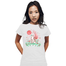 Load image into Gallery viewer, Secret_Shirts Fitted Shirts, Woman / Small / White Wolf Blossoming Breeze

