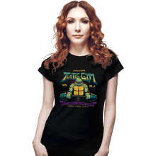 Load image into Gallery viewer, Daily_Deal_Shirts Fitted Shirts, Woman / Small / Black Donnie&#39;s Turtle Gym
