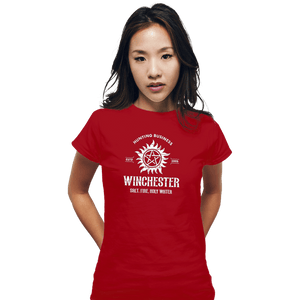 Shirts Fitted Shirts, Woman / Small / Red Winchester Hunting Business