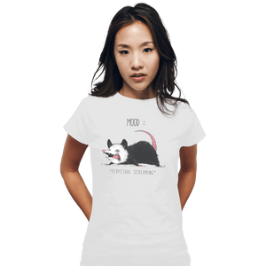 Shirts Fitted Shirts, Woman / Small / White Mood Possum