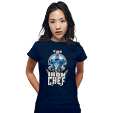 Load image into Gallery viewer, Daily_Deal_Shirts Fitted Shirts, Woman / Small / Navy The Iron Chef
